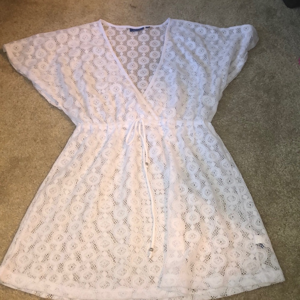 White lace coverup